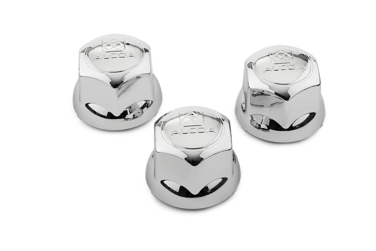 ALCOA 20 33mm Chrome Screw On Hex Lug Nut Covers with Flange for hub Covers 